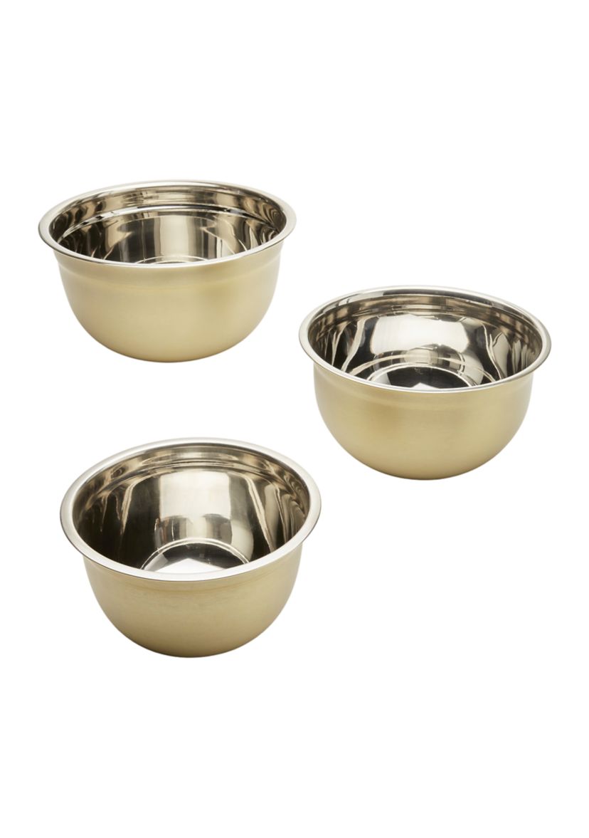 Set of 3 Gold Bowls