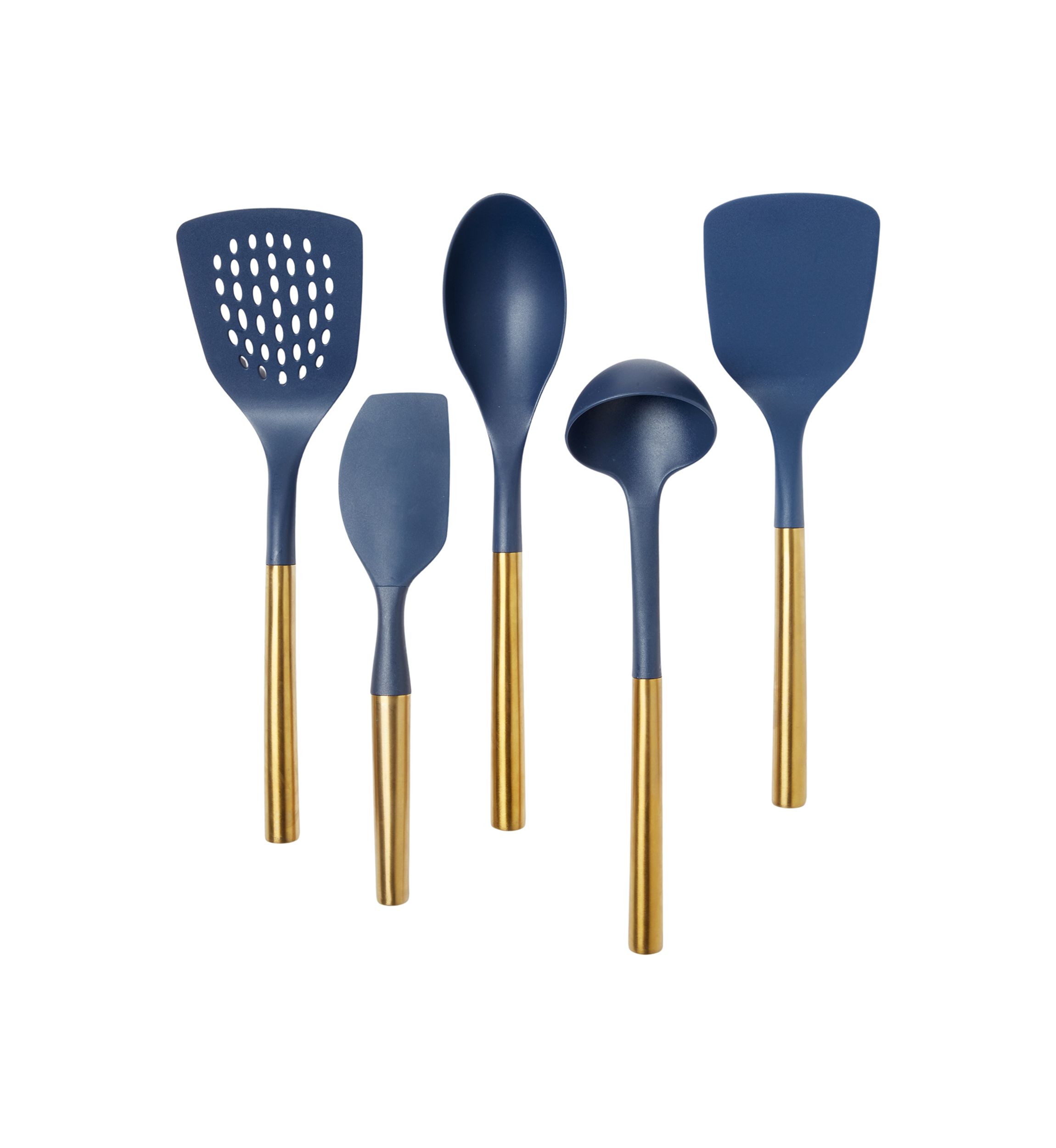 Navy Gold 5-Piece Utensil Set