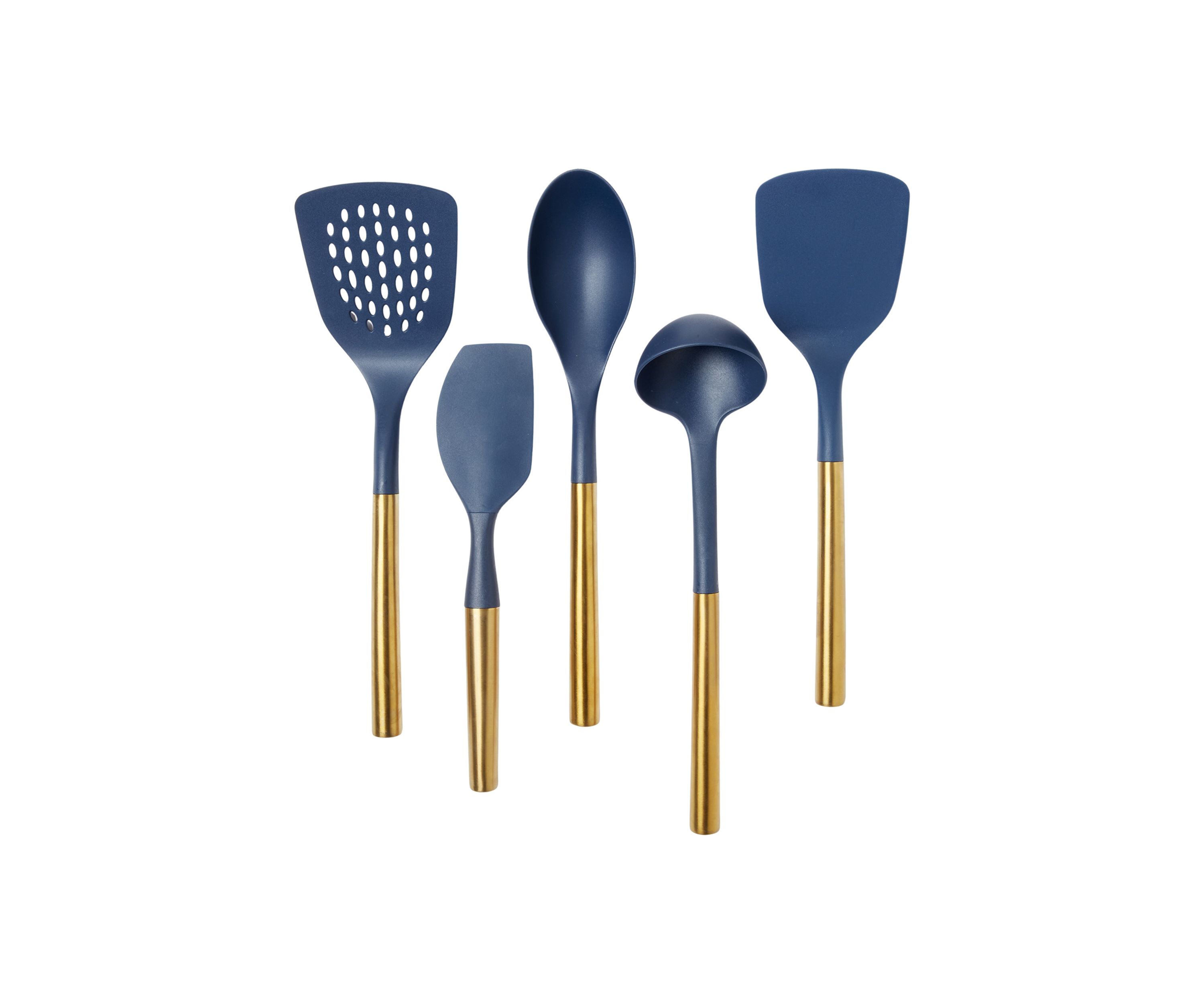 Navy Gold 5-Piece Utensil Set