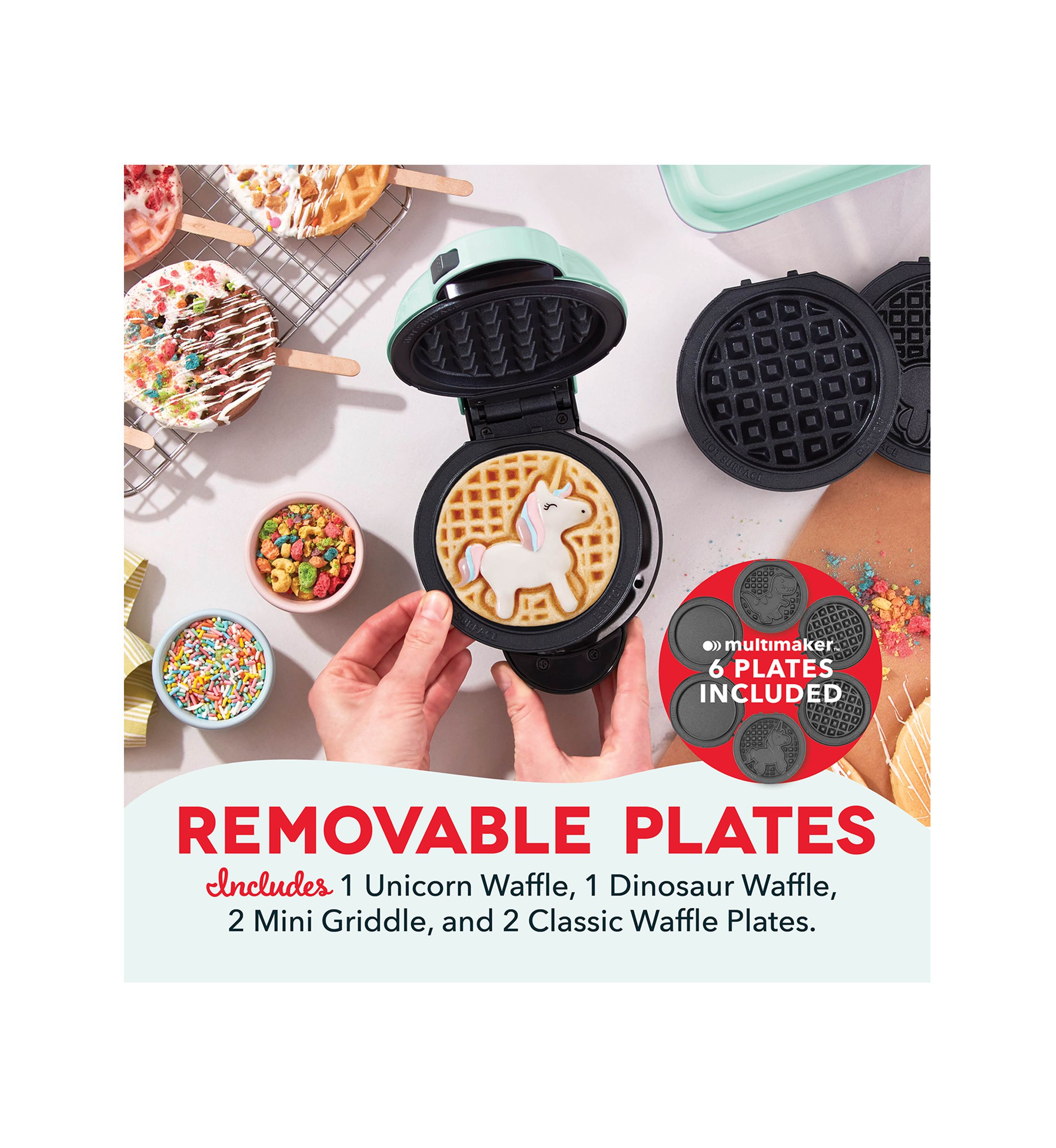 Mini Waffle System with Removable Plates