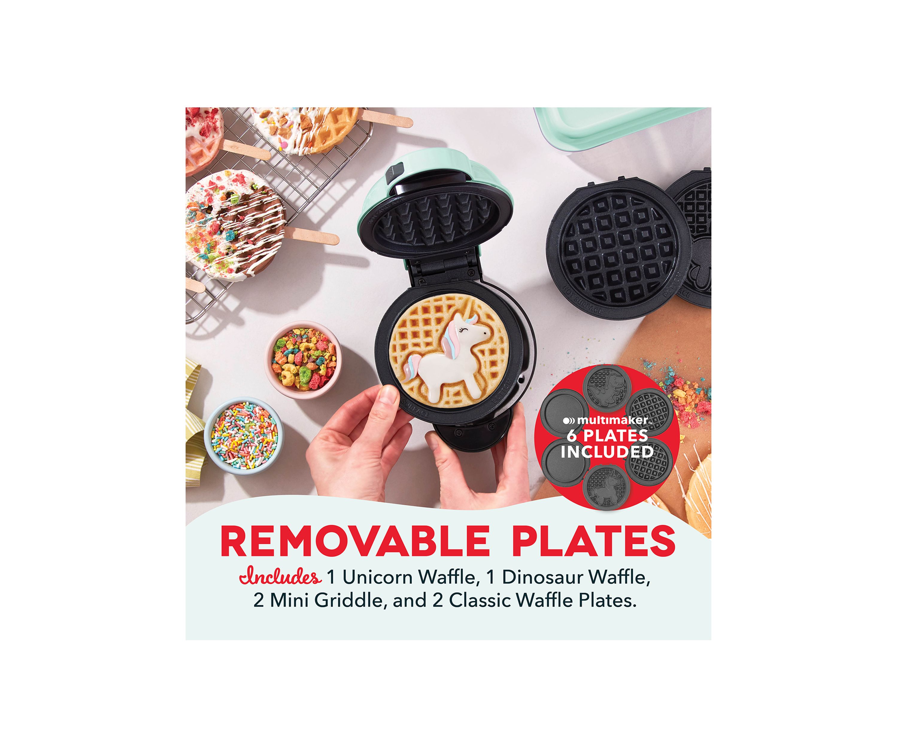 Mini Waffle System with Removable Plates