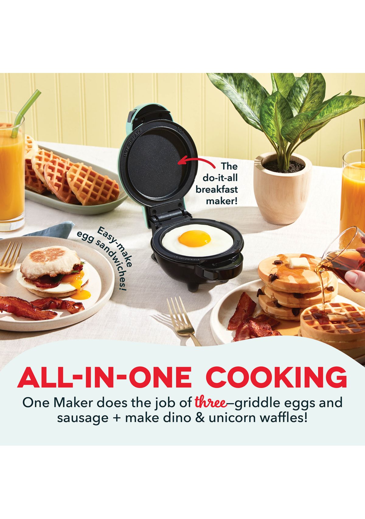 Mini Waffle System with Removable Plates