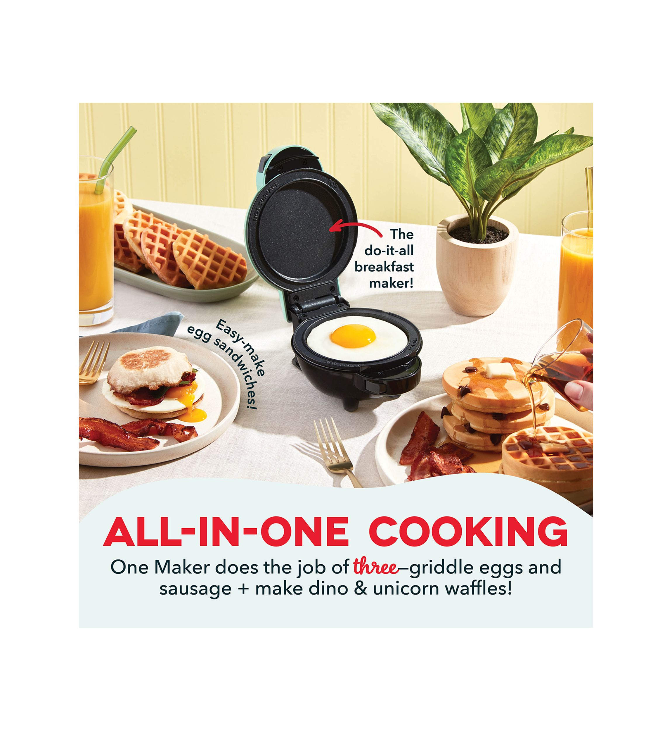 Mini Waffle System with Removable Plates