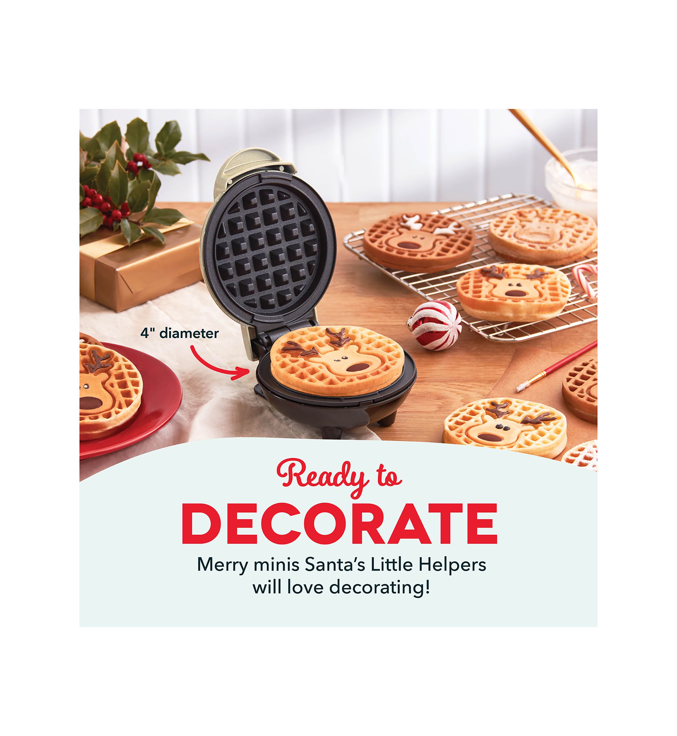 Reindeer Mini Waffle Maker