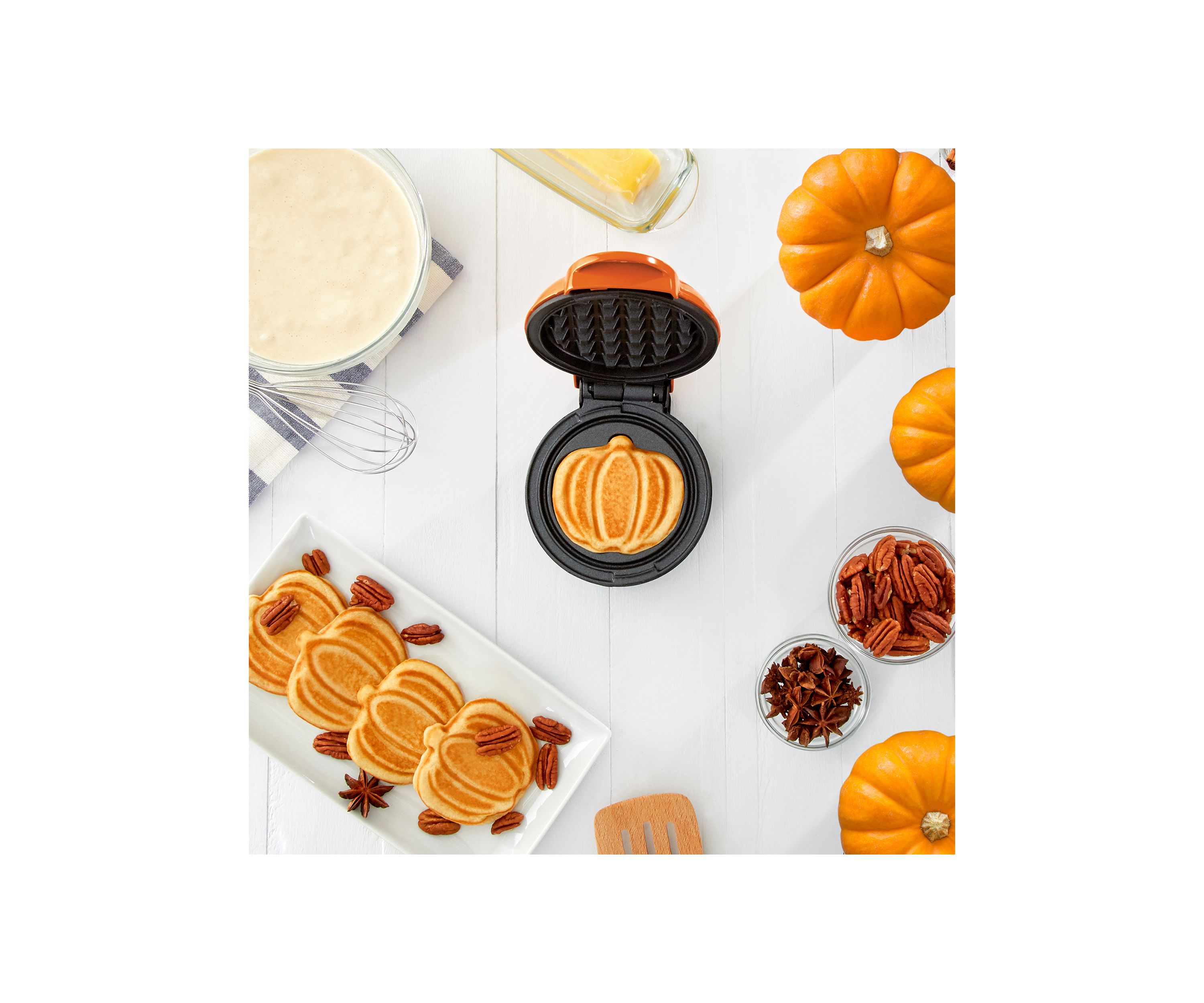 Pumpkin Mini Waffle Maker