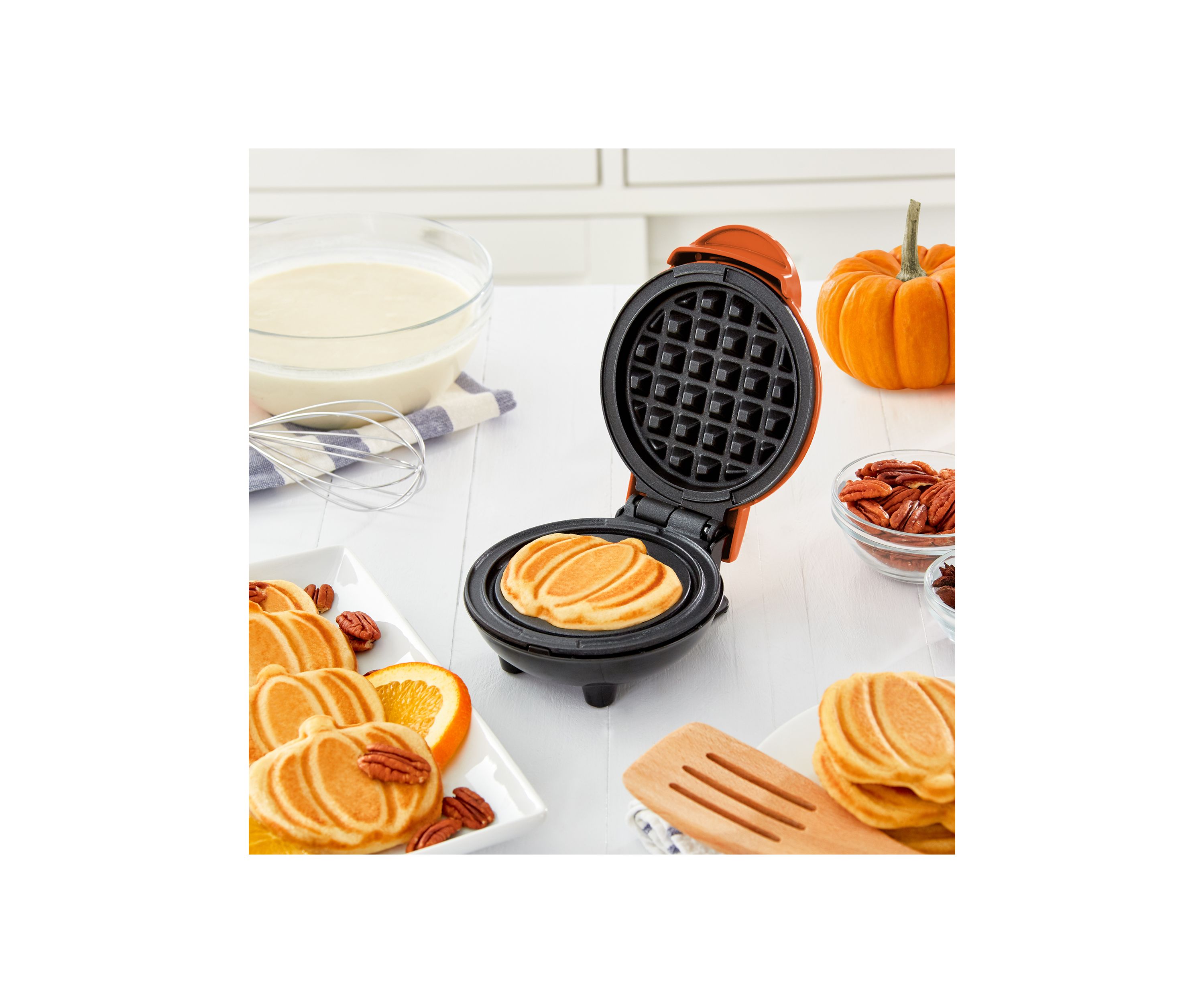 Pumpkin Mini Waffle Maker