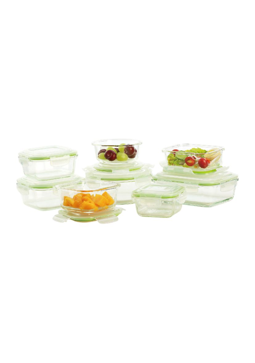16 Piece Glass with Snap Lid Storage Set