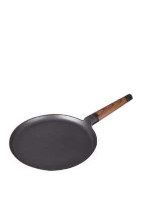 MasterPan 11 Designer Series Non-Stick Cast Aluminum Crepe Pan with Detachable Handle Black