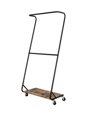 Rustic Z-Frame Double Bar Garment Rack