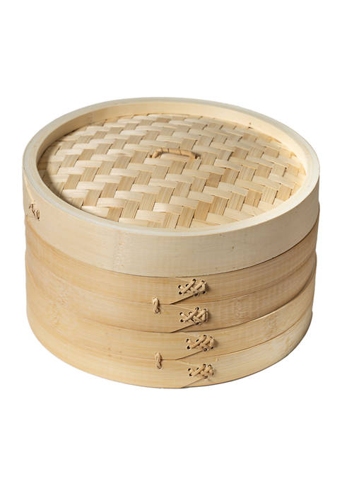 Honey-Can-Do Joyce Chen 2-Tier Bamboo Steamer Baskets, 10-Inch