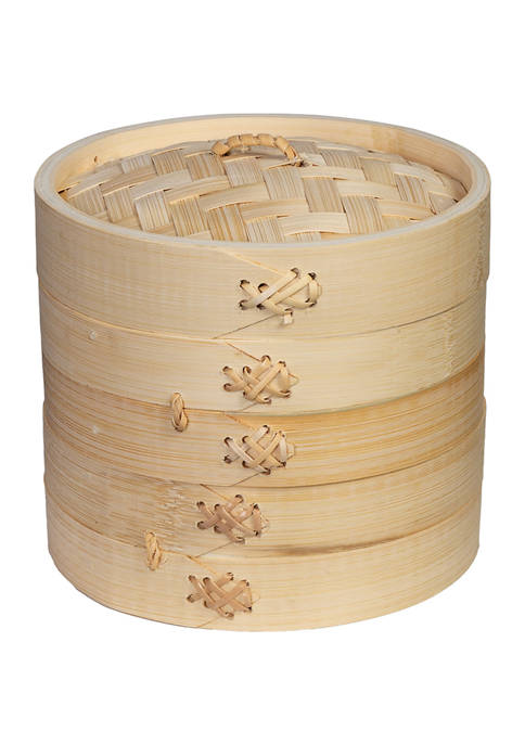 Honey-Can-Do Joyce Chen 2-Tier Bamboo Steamer Baskets, 6-Inch