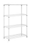 4-Tier Heavy-Duty Adjustable Shelving Unit with 250-lb Weight Capacity - White