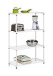 4-Tier Heavy-Duty Adjustable Shelving Unit with 250-lb Weight Capacity - White