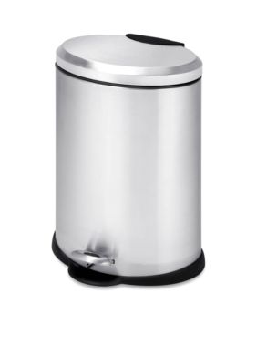 SONGMICS Kitchen Trash Can, Waste Bin, 13-Gallon (50L) Stainless Steel Garbage  Can, with Stay-Open Lid and Step-on Pedal, Soft Closure, Tall, Large and  Space-Saving, White, Silver, Black