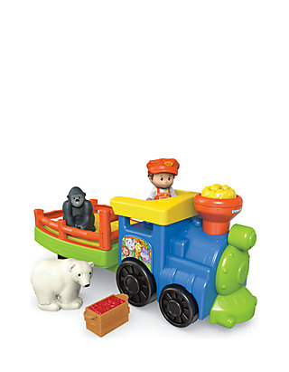 Little People Choo-choo Zoo Train With Conductor and 2-animals for sale online 