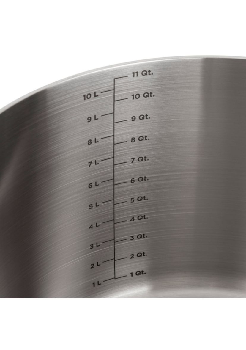 3Ply 12 Quart Stainless Steel Stock Pot with Metal Lid