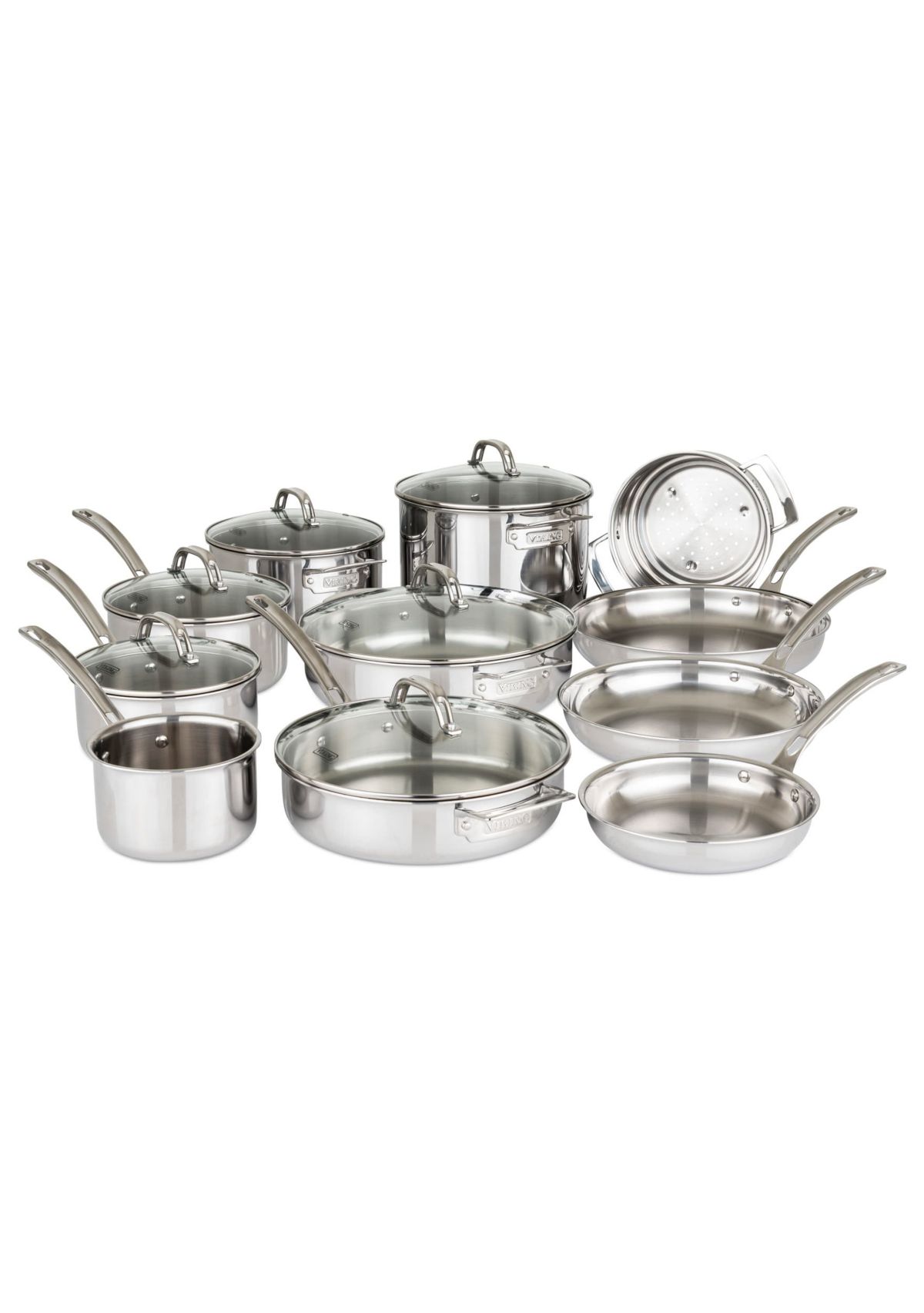 3-Ply 17pc Stainless Steel Cookware Set
