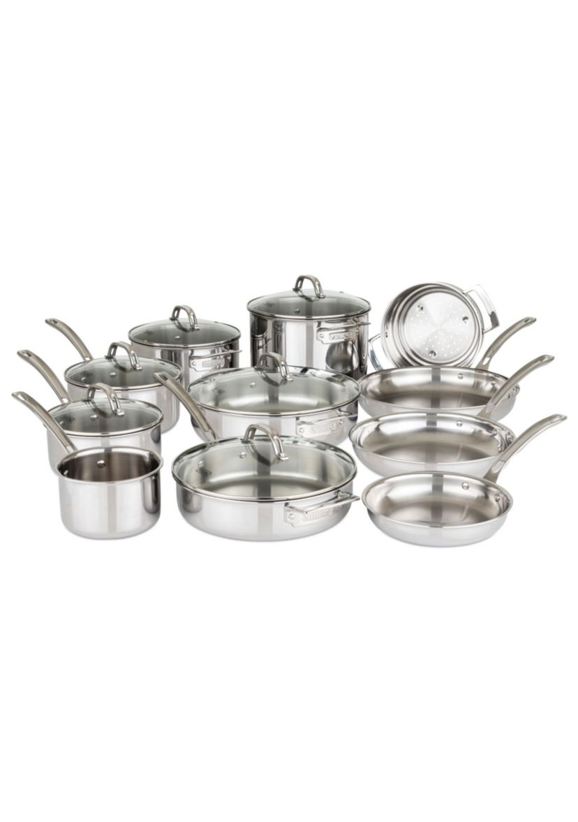 3-Ply 17pc Stainless Steel Cookware Set