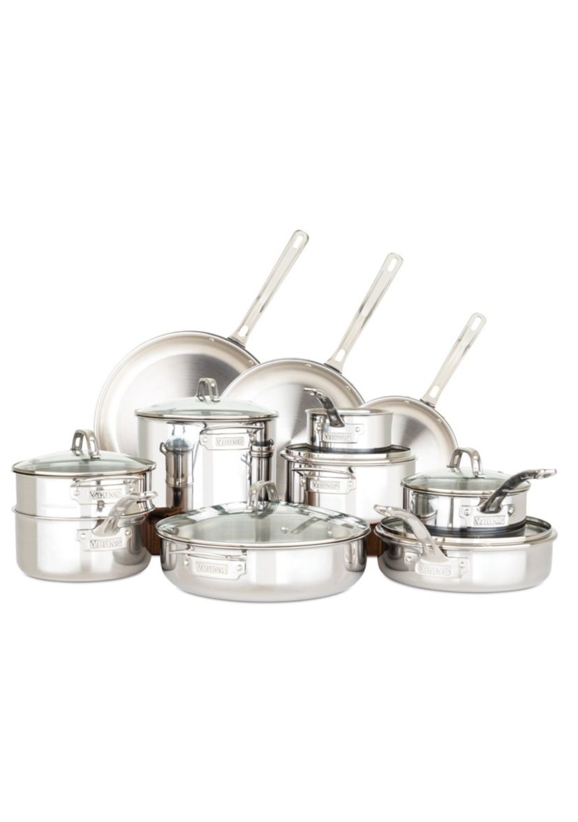 3-Ply 17pc Stainless Steel Cookware Set
