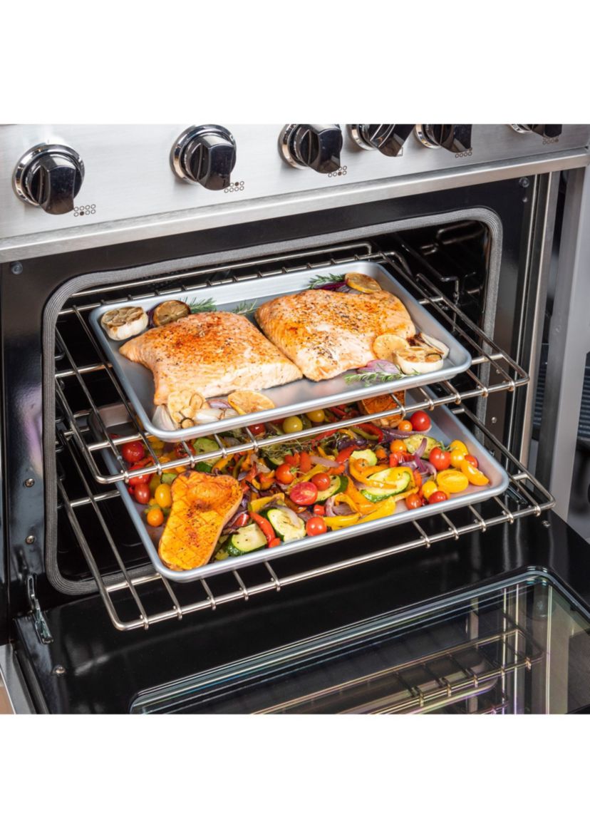 Viking 2pc Nonstick Baking Sheet Set, Large & Medium, Aluminized Steel