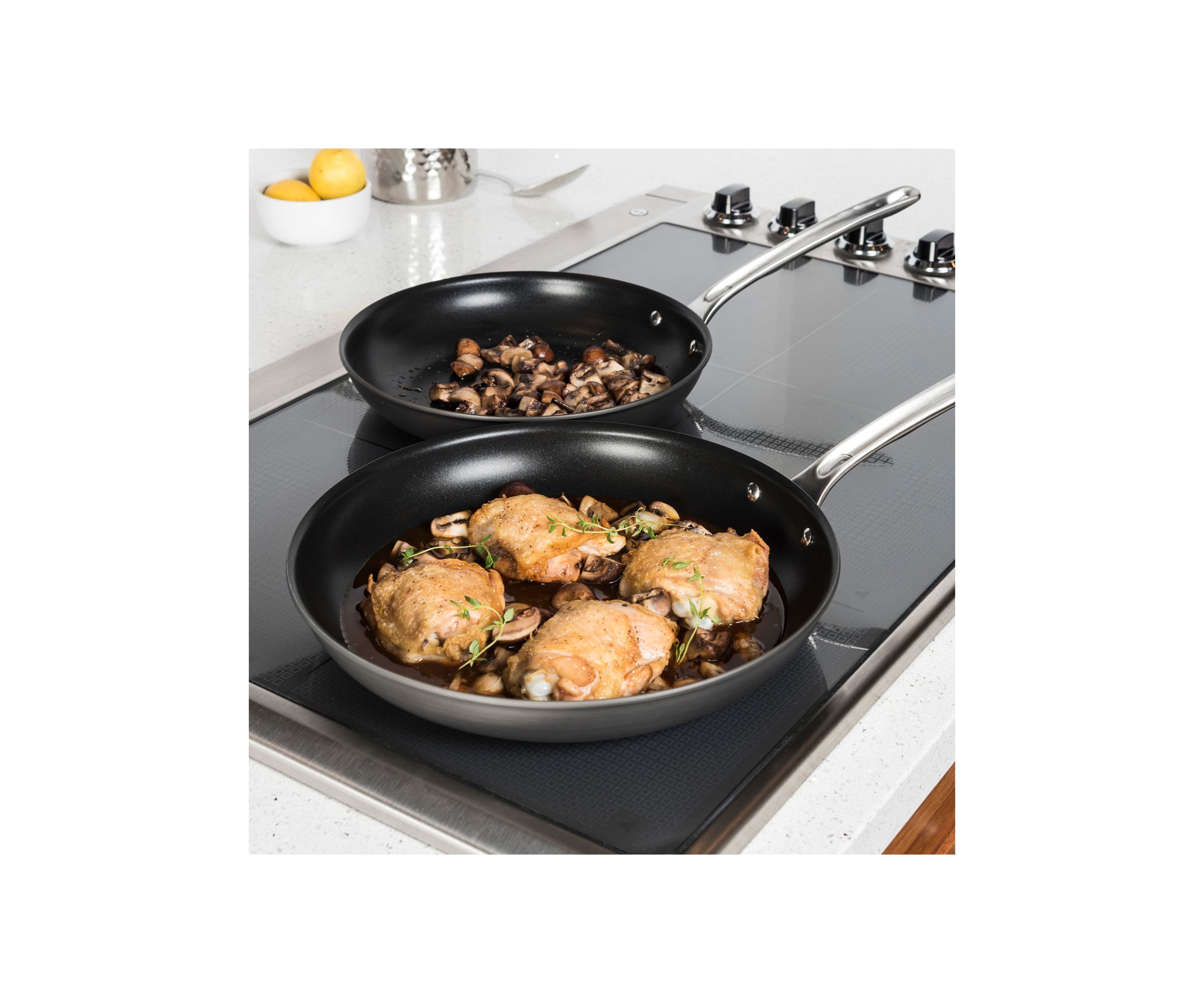 Hard Anodized Nonstick 2pc Fry Pan Set (10" & 12")