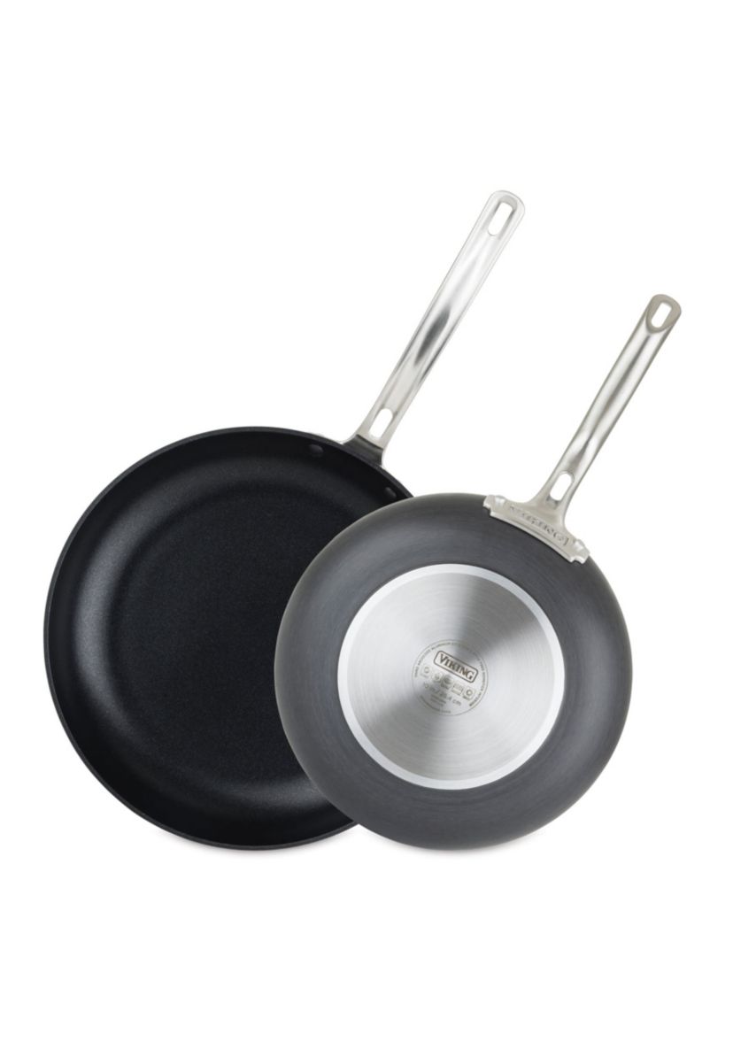 Hard Anodized Nonstick 2pc Fry Pan Set (10" & 12")