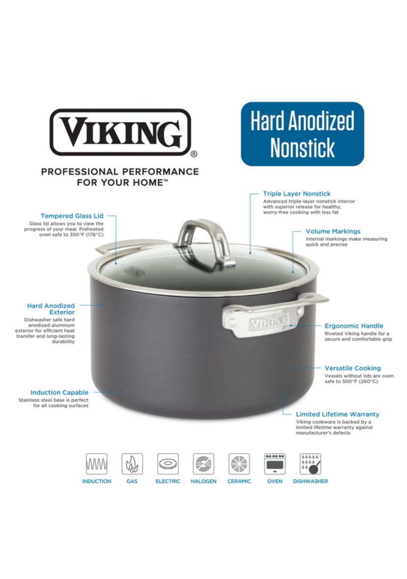 Hard Anodized Nonstick 10pc Cookware Set