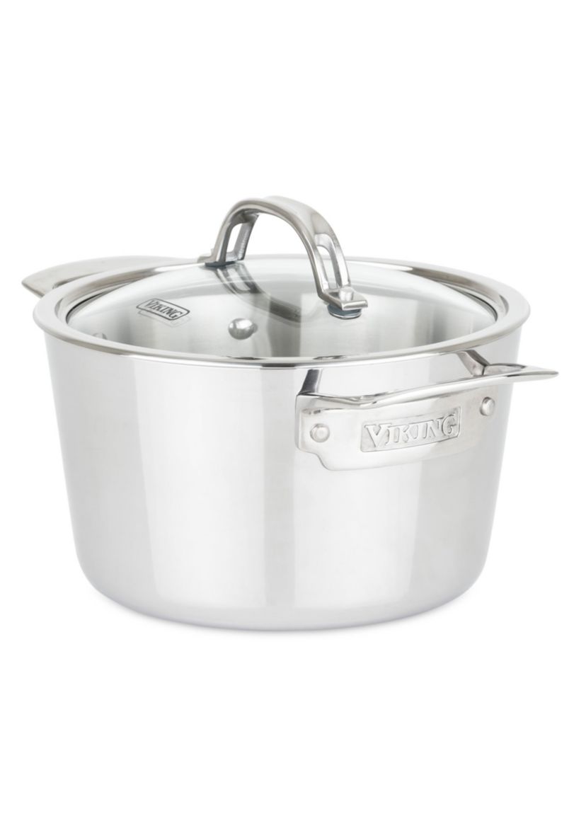 Contemporary 3-Ply 3.4 Qt Soup Pot, Mirror Finish