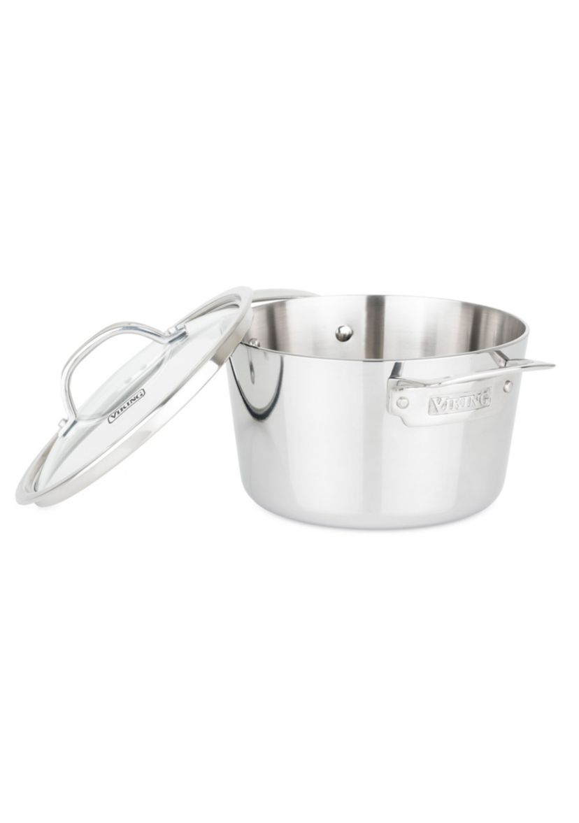 Contemporary 3-Ply 3.4 Qt Soup Pot, Mirror Finish
