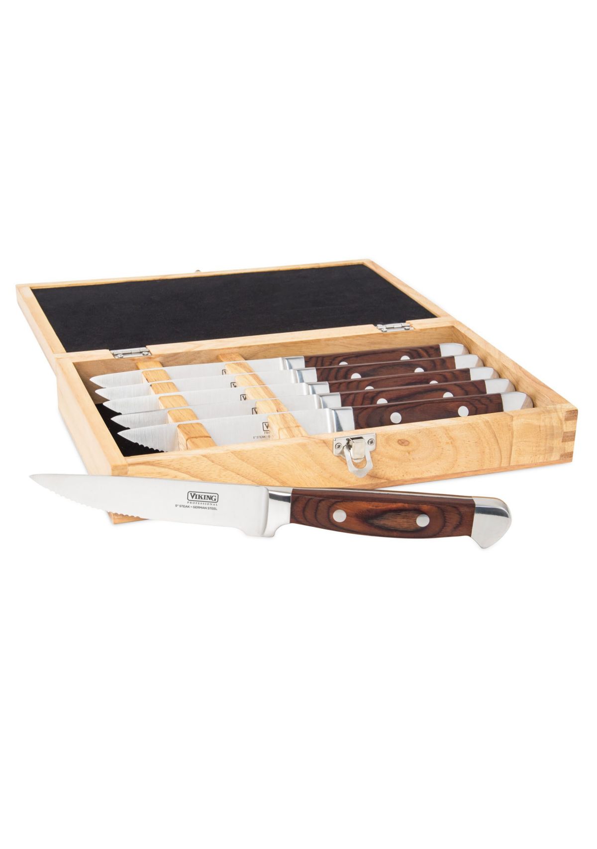 Viking Steakhouse 6pc Steak Set Red