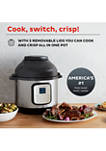 Instant Pot Duo Crisp 11-in-1 Electric Pressure Cooker with Air Fryer Lid, 6 Quart Stainless Steel/Black, Air Fry, Roast, Bake, Dehydrate, Slow Cook, Rice Cooker, Steamer, Sauté, 