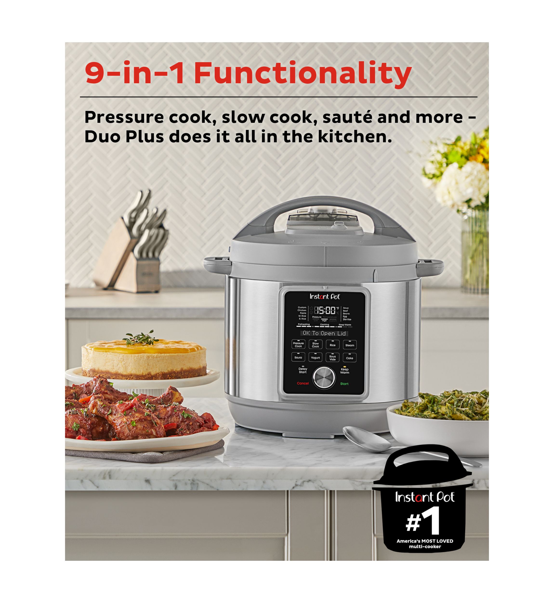   Duo™ Plus 8 Quart Multi-Use Pressure Cooke