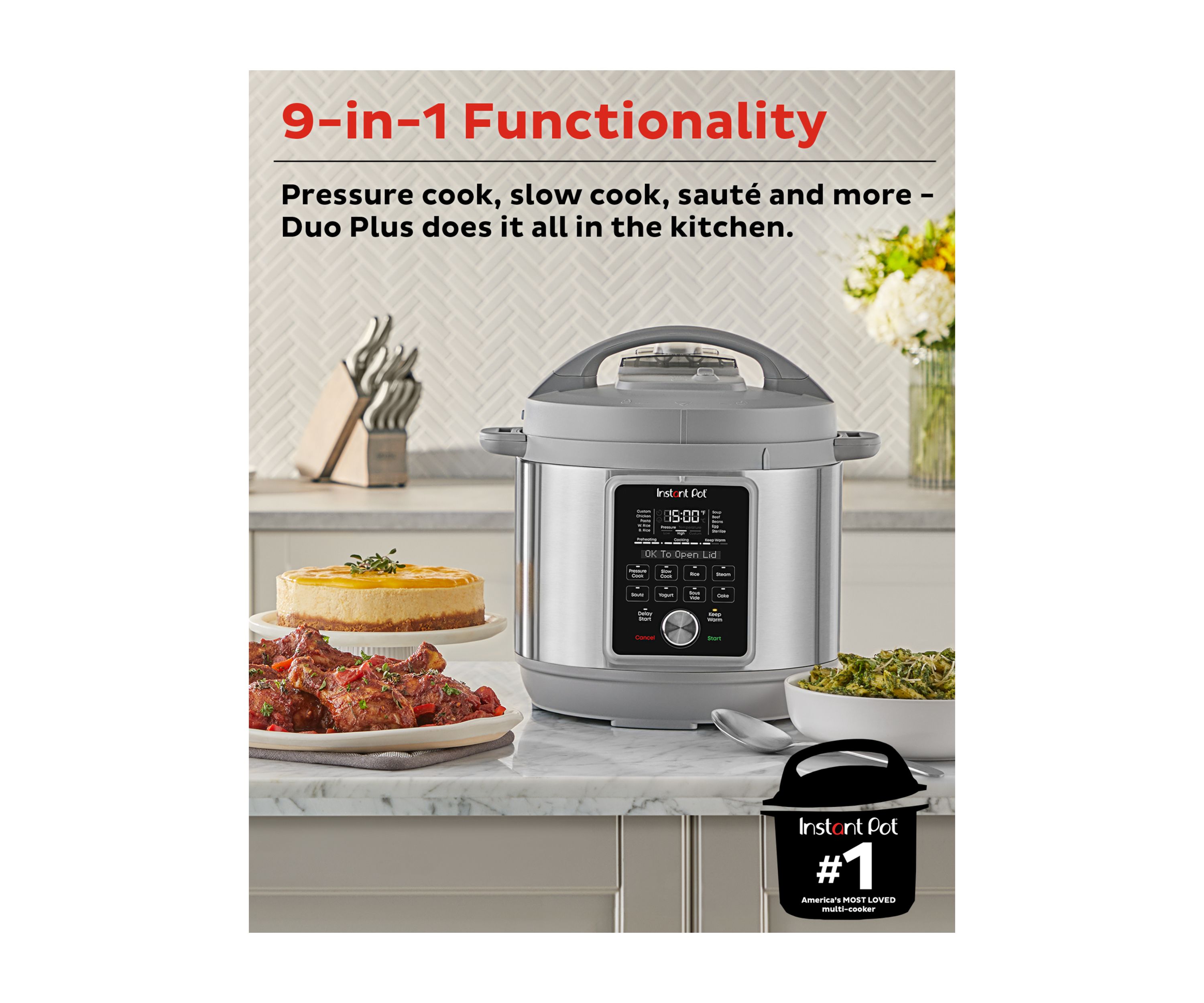   Duo™ Plus 8 Quart Multi-Use Pressure Cooke