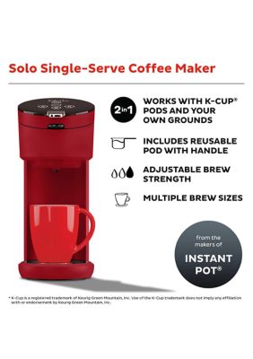 BELLA Single Scoop Coffee Maker, Red