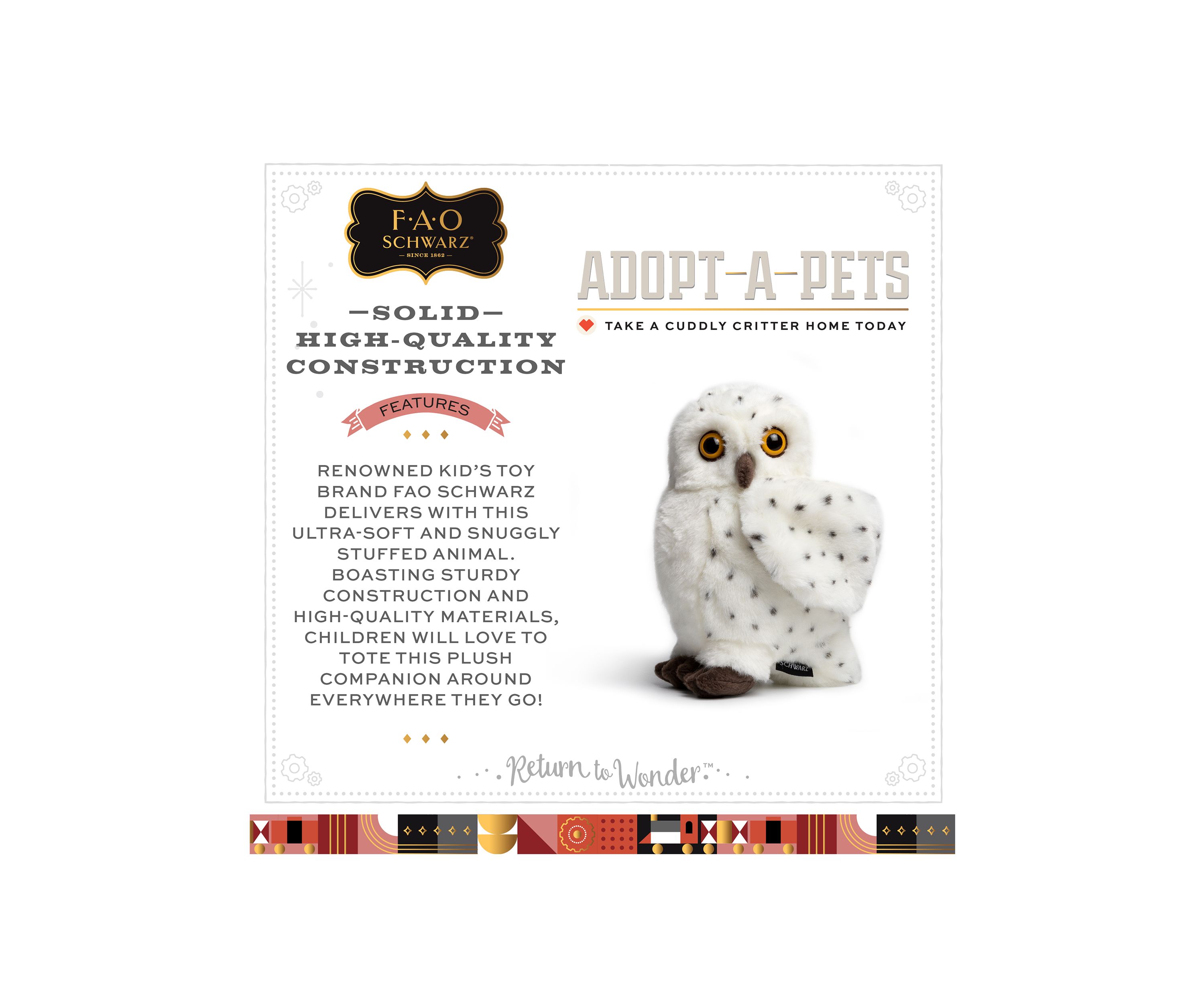 10 Inch Plush Realistic Owl Stuffed Animal