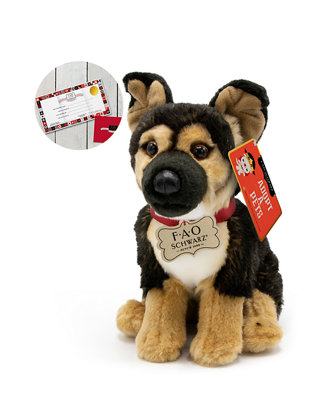 FAO Schwarz Toy Plush Puppy Floppy German Shepherd 10 Inch | belk