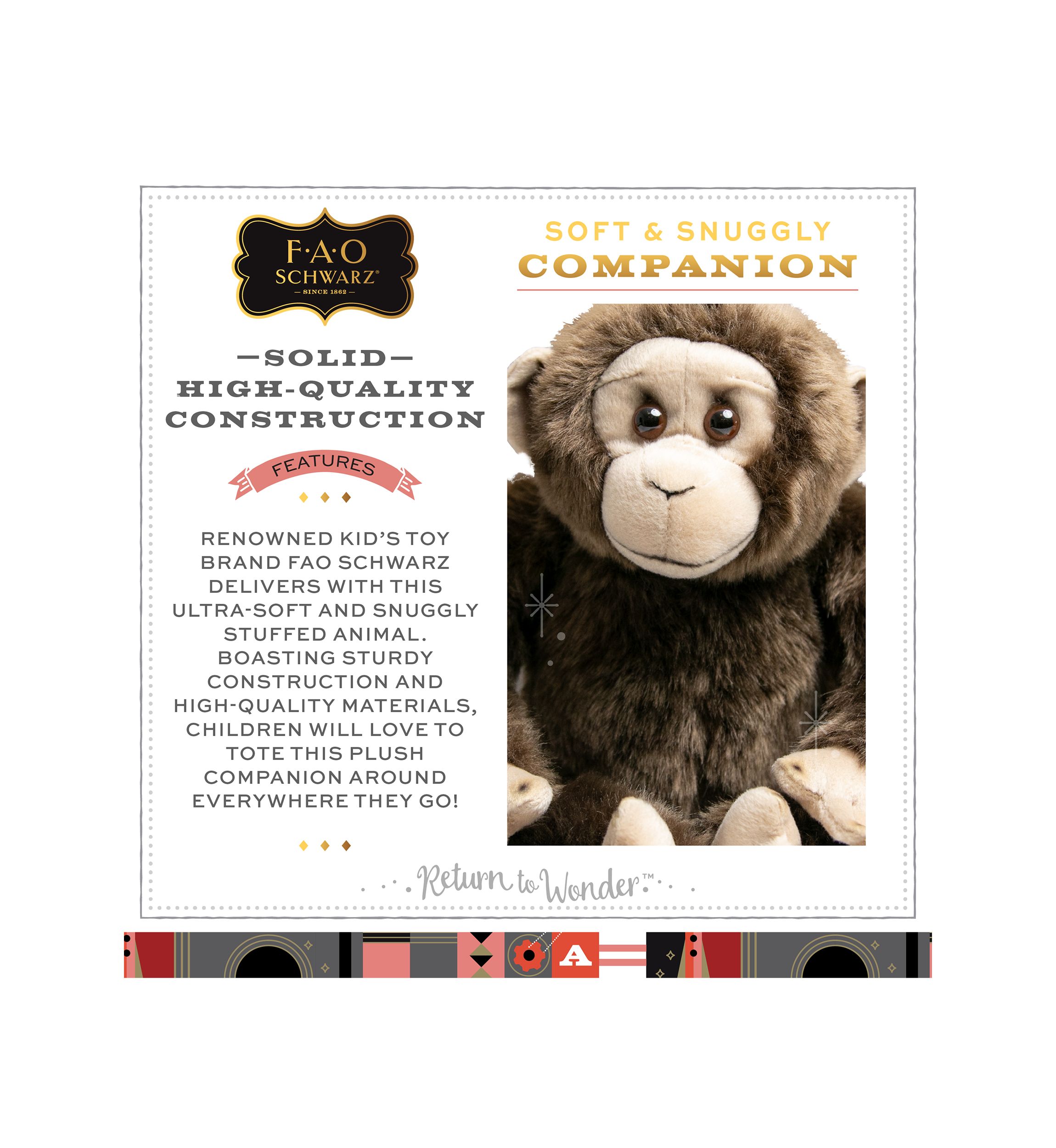 10" Plush Monkey Stuffed Snimal