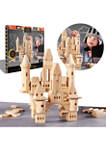 Medieval Knights & Princesses Wooden Castle Building Blocks - 75 Piece Set