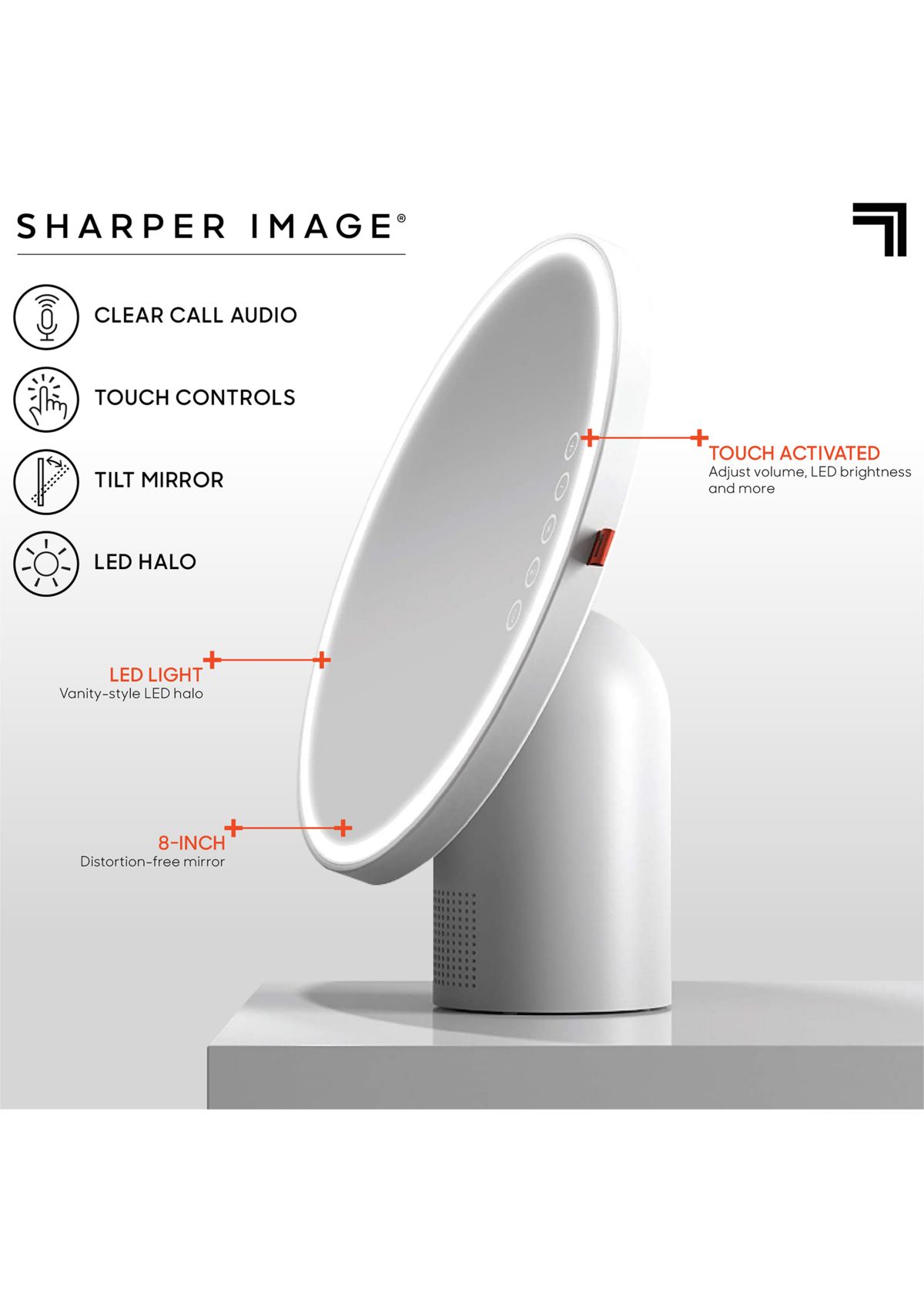 Vanity Mirror Round LED with Speaker Bluetooth