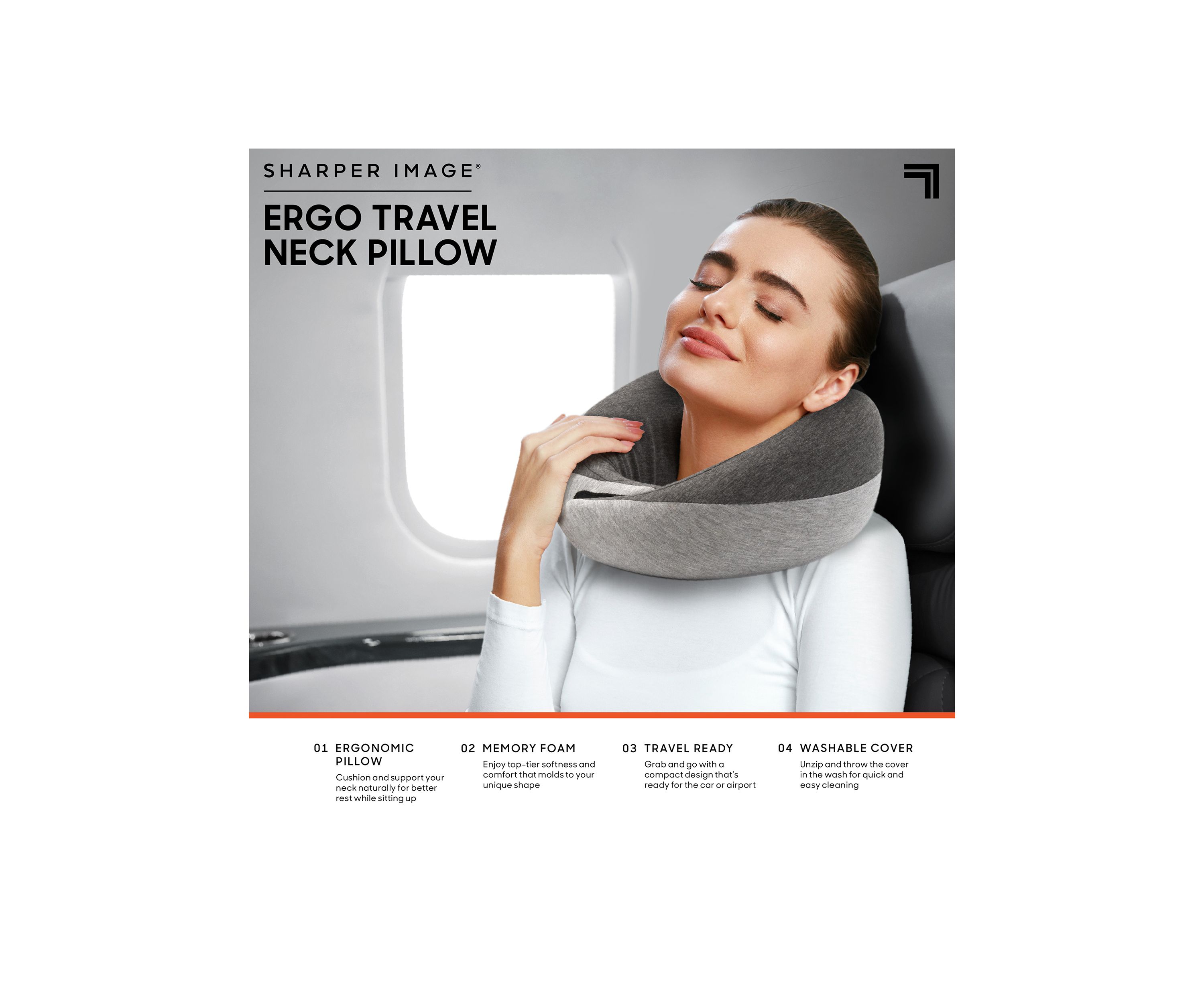 Memory Foam Travel Pillow Ergonomic Wrap with Bag