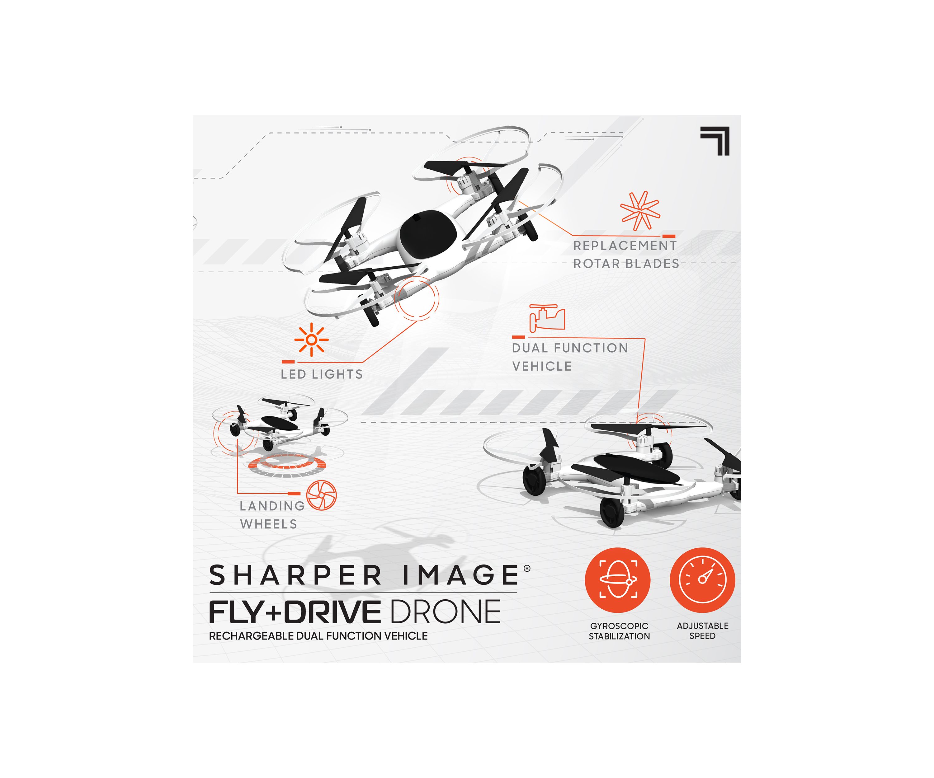Drone 7 Inch Flying Car
