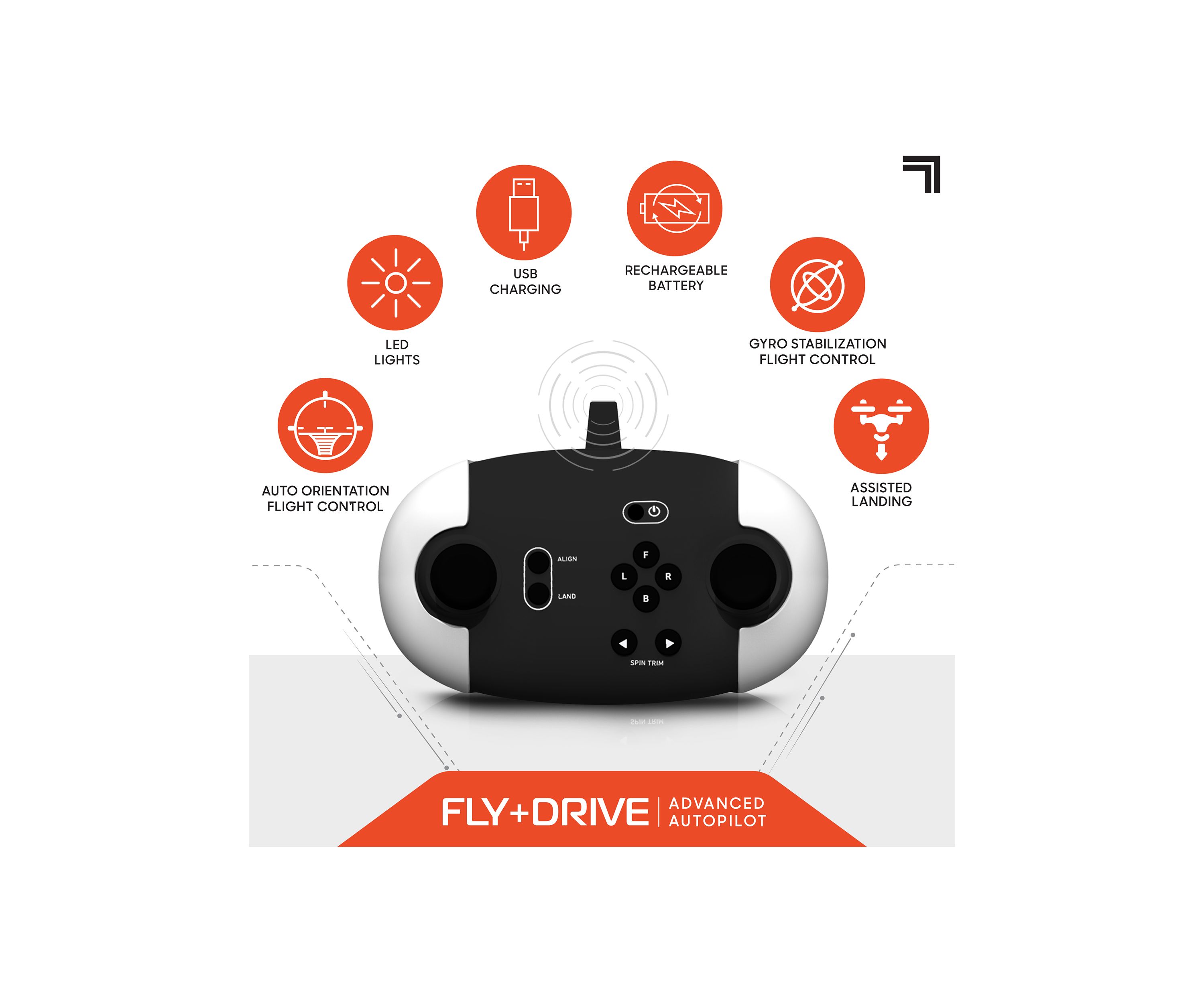 Drone 7 Inch Flying Car