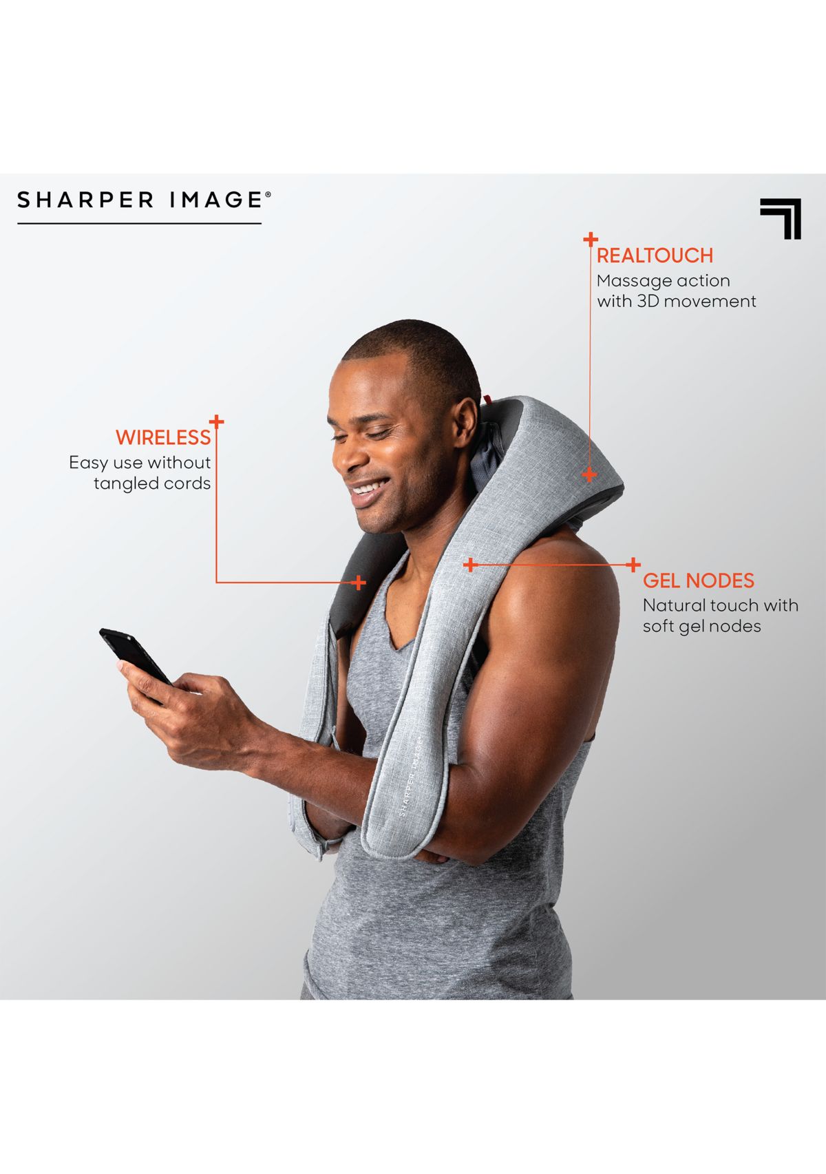  Massager Realtouch Shiatsu Wireless Neck and Back with Heat 