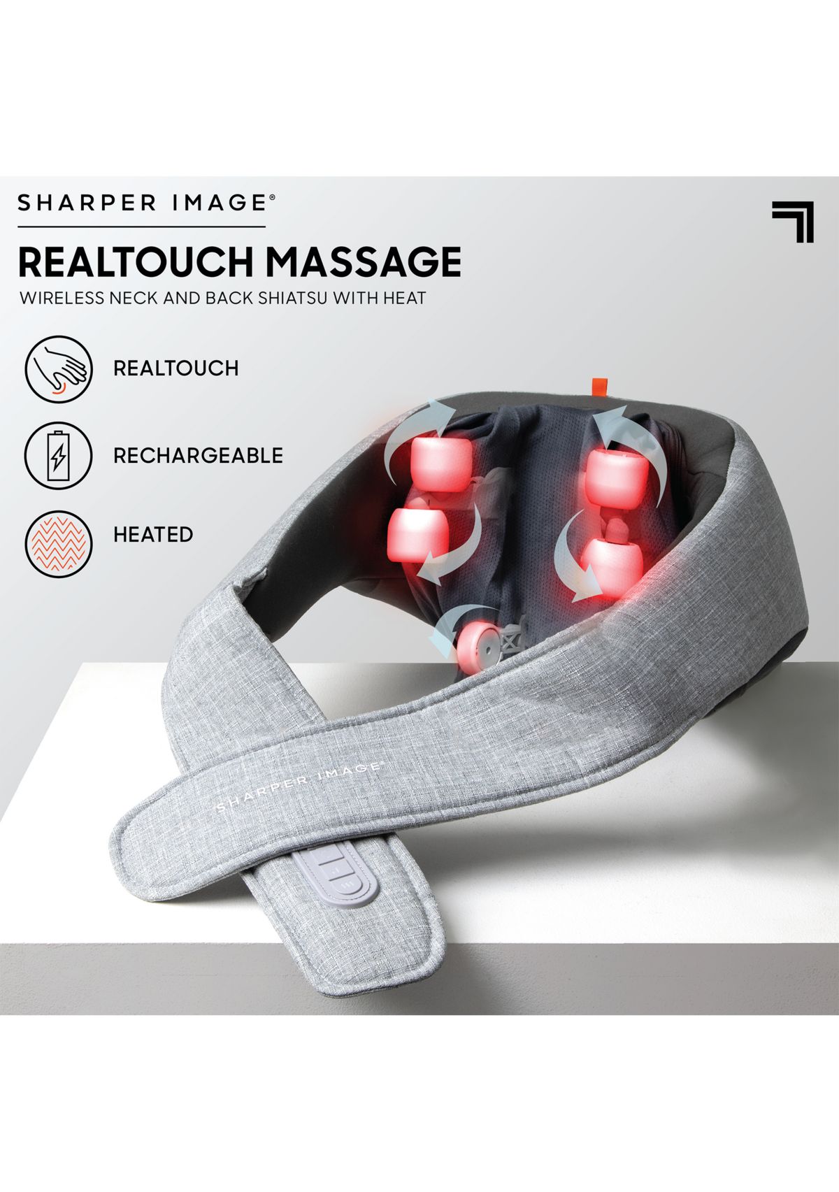  Massager Realtouch Shiatsu Wireless Neck and Back with Heat 