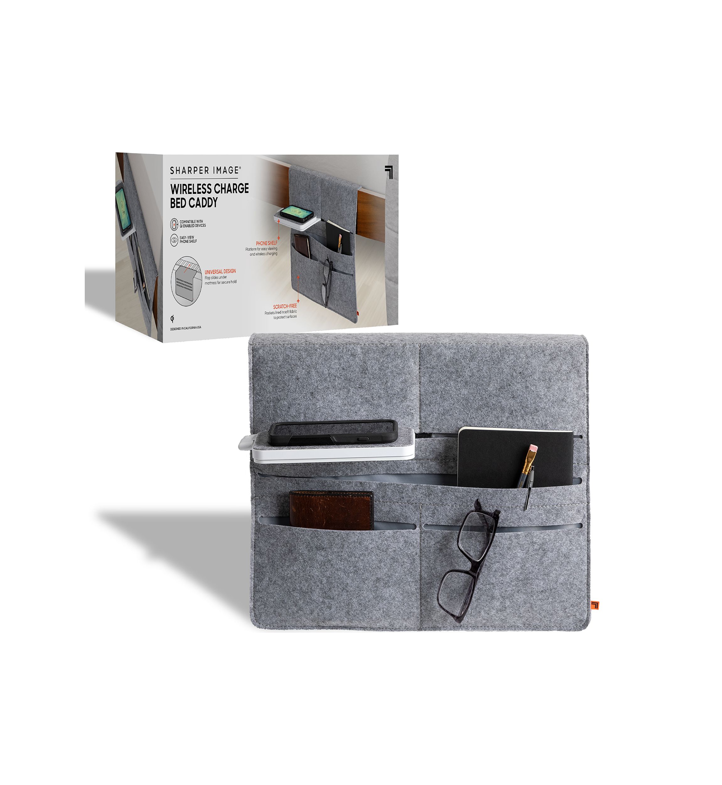 Wireless Charging Bed Caddy