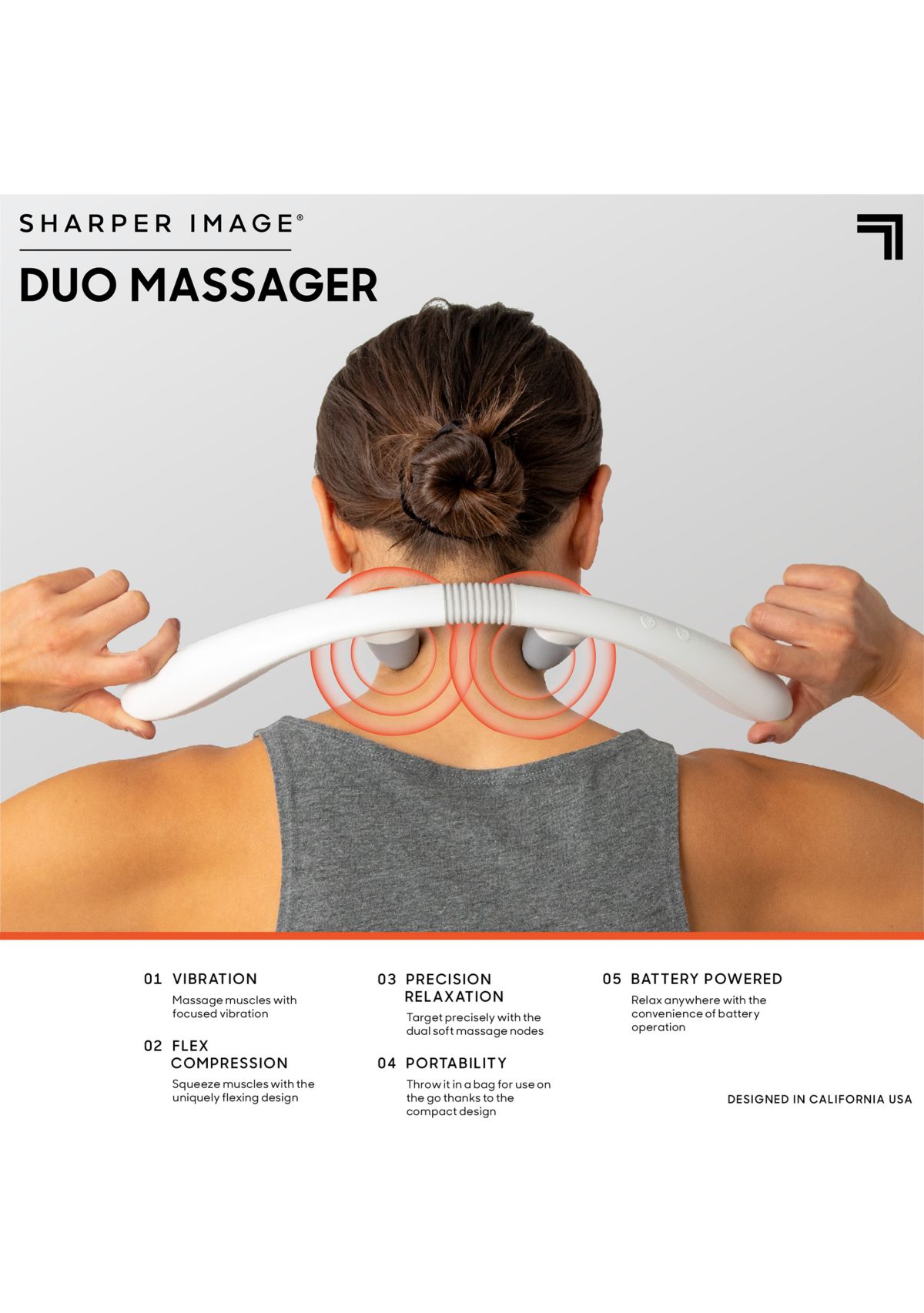 Massager Duo Compression with Dual-Node Vibration