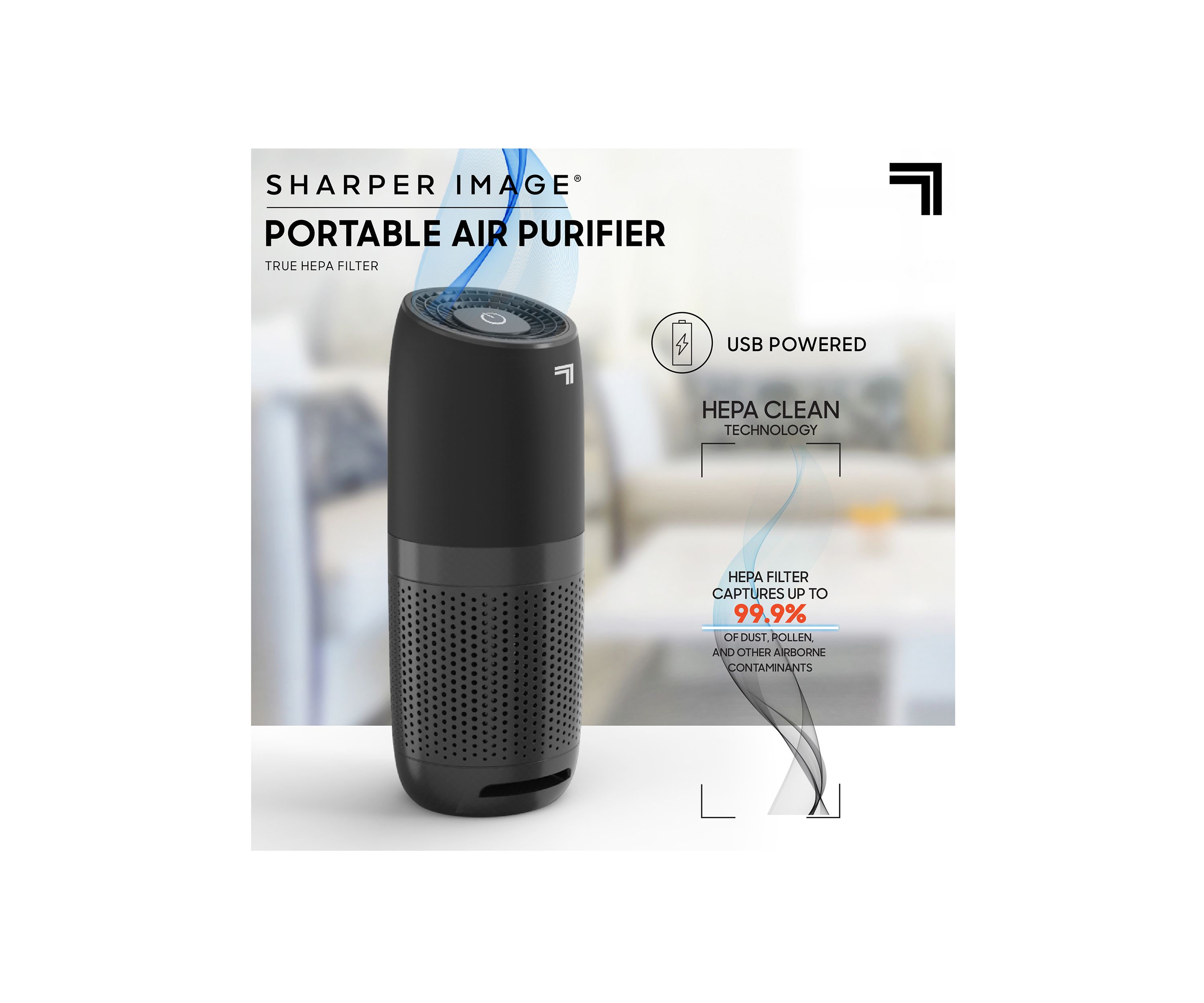 Portable Air Purifier with True HEPA Filter