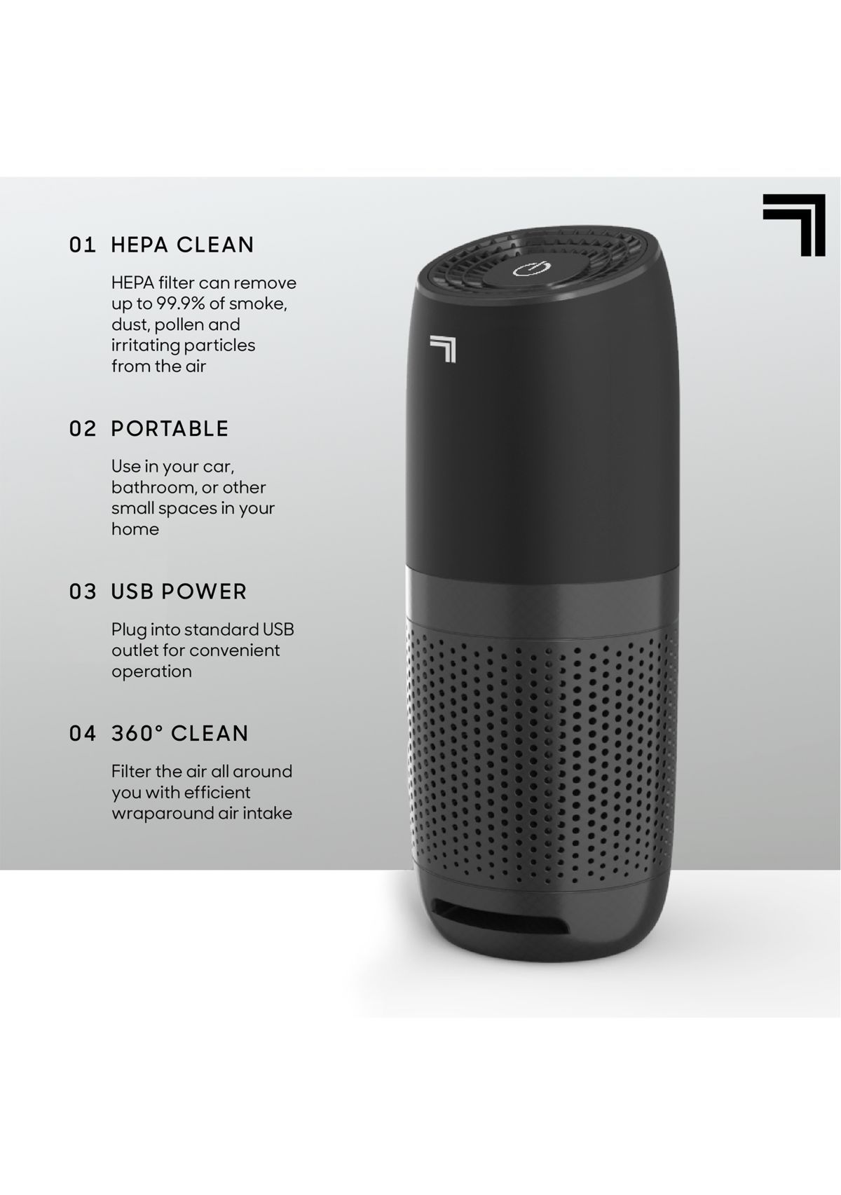 Portable Air Purifier with True HEPA Filter