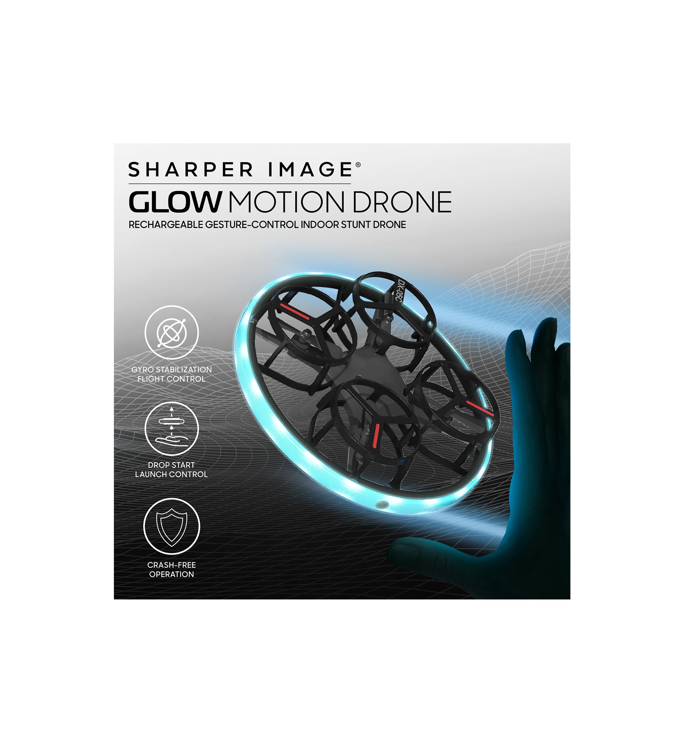 Glow Motion Rechargeable Gesture-Control Indoor Stunt Drone