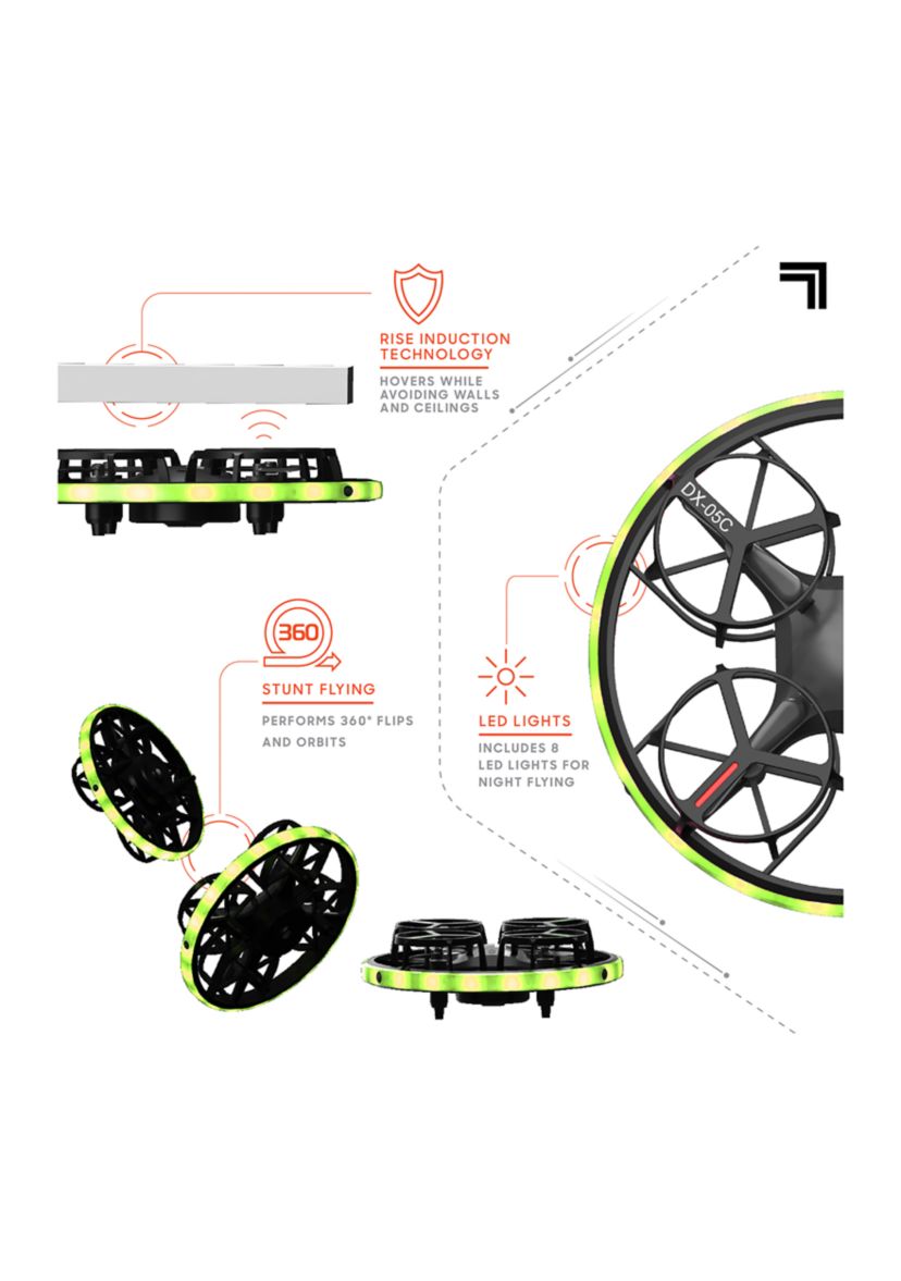 Glow Motion Rechargeable Gesture-Control Indoor Stunt Drone